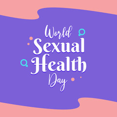 World Sexual Health Day vector illustration poster concept design. Flat graphic design style banner