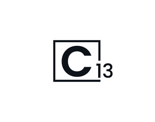 C13, 13C Initial letter logo