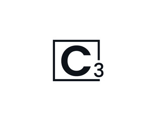 C3, 3C Initial letter logo