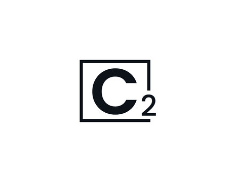 C2, 2C Initial letter logo