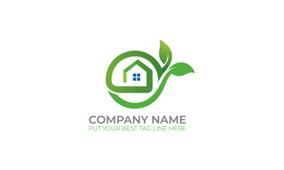 Eco Real Estate creative logo Design | abstract Eco real estate vector 