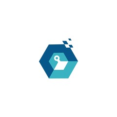 cube shape box illustration logo icon