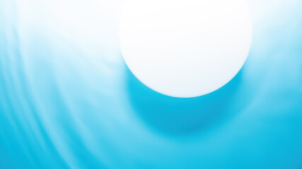 Empty white circle podium on water