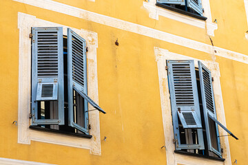 Fototapeta na wymiar facade in the streets of downtown Ajaccio, Corsica