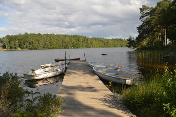 Naklejka premium Beautiful nature and landscapes around the archipelago and islands in Blekinge Skärgård, Sweden