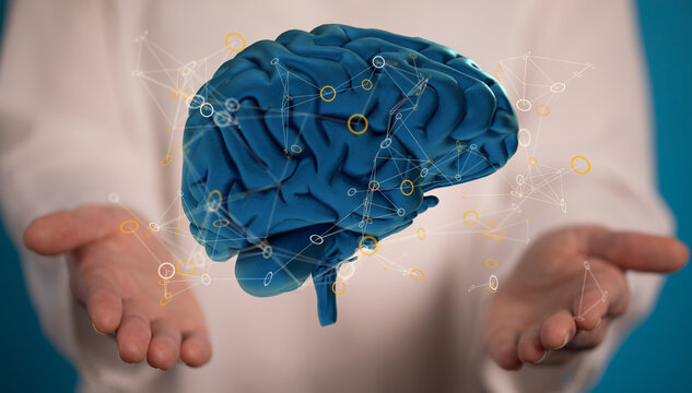 Artificial intelligence. Technology web background. Virtual concept