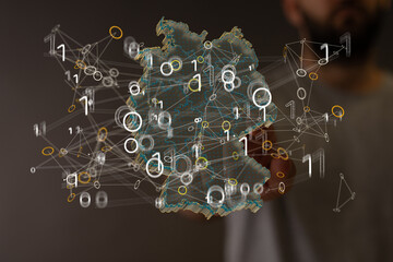 Abstract of germany map network