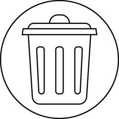 Trash Can, Rubbish Bin sign design template for web and mobile UI element