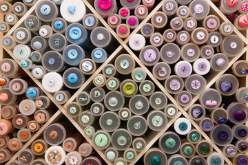 pattern with collection of buttons