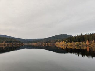 Beautiful lake in autumn