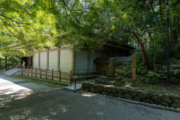 平泉　夏の中尊寺の境内の風景