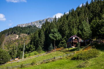 Fototapeta na wymiar Beautiful mountain view in Hasmas Mountains, Romania