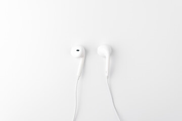 earphones for mobile phone on a white background