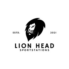 Lion Head sport logo vector illustration design inspiration	