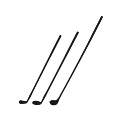 golf clubs. vector icon. a shadow