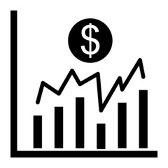  Vector Stock Market Glyph Icon Design