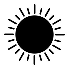 Vector Sun Glyph Icon Design