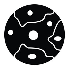 Vector Mars Glyph Icon Design