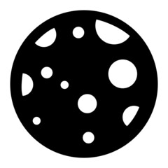 Vector Moon Glyph Icon Design