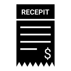 Vector Receipt Glyph Icon Design