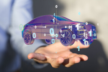 Energy car concept. Vehicle EV charge battery electric