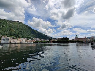 Fototapeta na wymiar Lago di Como in summer in Italy