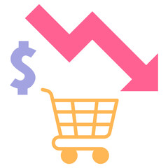 shopping rates down.svg
