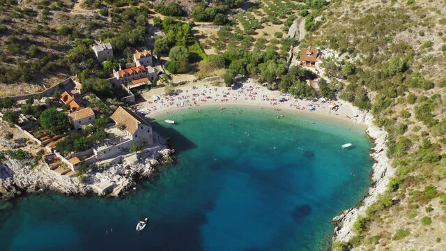 Dubovac beach on Hvar Island, the Adriatic Sea in Croatia