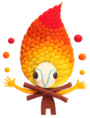 fire juggler with balls