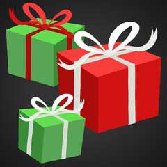 Christmas Presents Birthday Party Gifts Illustrated Cartoon Drawing