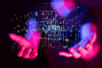 Obraz premium Technology background. Big data concept