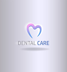 Abstract tooth image. The good choice for Logo, emblem, lable.