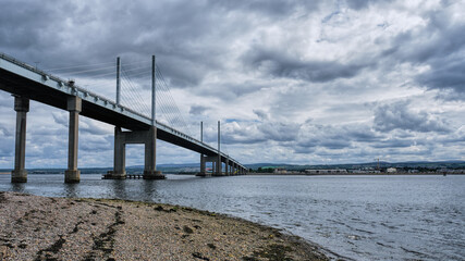 Obraz premium Kessock Bridge over the Moray Firth at Inverness in the Highlands
