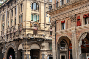 Fototapeta premium Street of Bologna on a summer day
