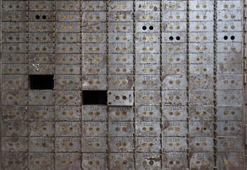 Old Vintage Safety Deposit Boxes - Abandoned Bank
