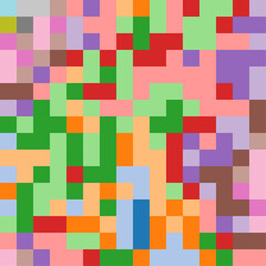 Color Pixels Cloud Abstract Computational Generative Art background illustration