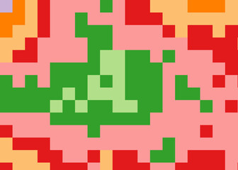 Color Pixels Cloud Abstract Computational Generative Art background illustration