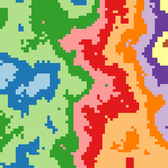 Color Pixels Cloud Abstract Computational Generative Art background illustration