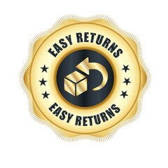 Easy Returns vector logo. trust badges. easy returns icons, 