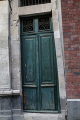 Old Door with the signs of the earthquakes that occurred in Mexico City