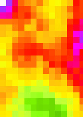 Color Pixels Cloud Abstract Computational Generative Art background illustration