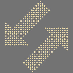 Fine dotted golden arrows. Elements for web, infographic and diagrams