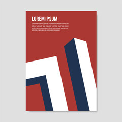 Poster backgrounds, brochures, flyers with 3d shape designs. Vector illustration.