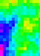 Color Pixels Cloud Abstract Computational Generative Art background illustration