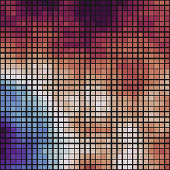 Color Pixels Cloud Abstract Computational Generative Art background illustration