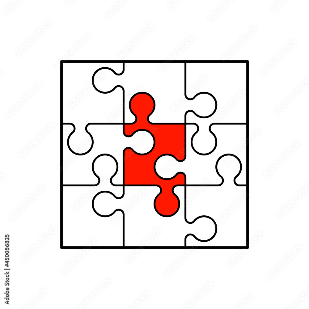 Poster puzzle background pattern. many step circle business card. a lot of piece flat puzzle presentation. 