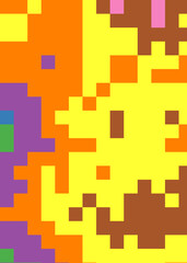 Color Pixels Cloud Abstract Computational Generative Art background illustration