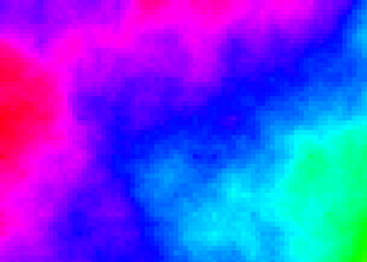 Color Pixels Cloud Abstract Computational Generative Art background illustration