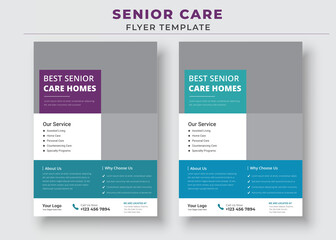 Senior care Flyer template, Best Senior care Home Flyer