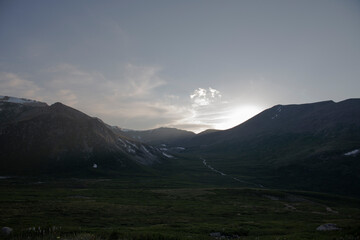 sunrise in the mountains